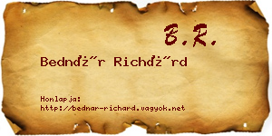 Bednár Richárd névjegykártya